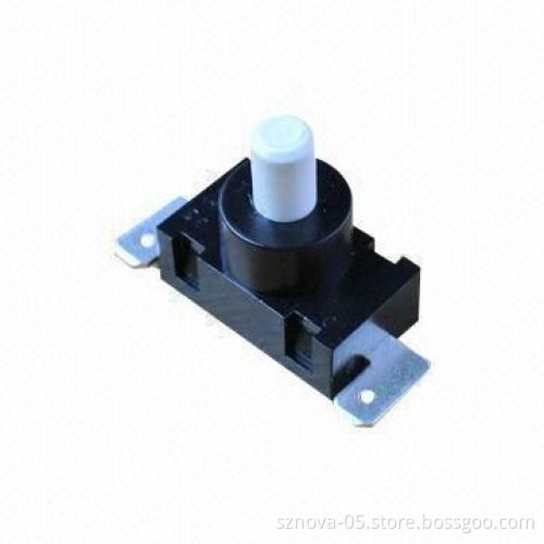 Pushbutton Switch, Suitable for Electric Appliances and Devices, Vacuum Cleaners and Hand Driers